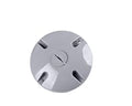 Round Weatherproof Electrical Junction Box Cover with 1/2 in. NPT Thread Outlet for Indoor/Outdoor Use – Gray