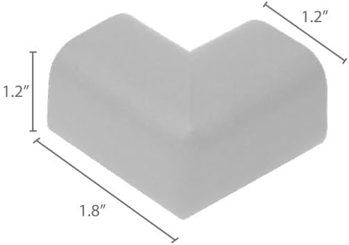 KidKusion 4- Piece Safety Corner Cushion; 4 Pack Off White; Child Proofing Corner Guard; Made in USA; Child Safety, Home Furniture Safety Bumper, Baby Proof Table Protector