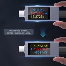Diymore USB C Power Meter Testers,USB C Tester Power Tester Color Screen,Multimeter Tester,Three Screens Switch to Display Current,Voltage,CPU Temperature,Voltage Meter,DC4-30V/0-12A