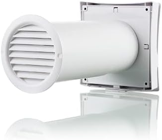 VENTS-US PS 100 - Passive Fresh Air Intake Ventilation Kit with Adjustable Airflow – Includes Telescopic Air Duct (No Motor) and Durable Round Plastic Outdoor Cover