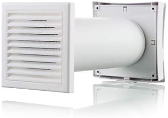 VENTS-US PS 101 - Passive Fresh Air Intake Ventilation Kit with Adjustable Airflow – Includes Telescopic Air Duct (No Motor), and Durable Plastic Indoor and Outdoor Covers
