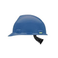 MSA 477483 V-Gard Cap Style Safety Hard Hat With Fas-Trac III Ratchet Suspension | Polyethylene Shell, Superior Impact Protection, Self Adjusting Crown Straps - Large Size in Blue