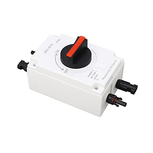 Solar PV DC Switch 1500V 32A, DC Miniature Circuit Breaker IP66 Solar Combiner Box for Solar Panel System RV (Basic Type)