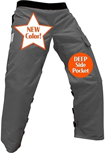 FORESTER Chainsaw Chaps for Men & Women | Apron-Style Chaps with Pocket & Adjustable Waist | Chainsaw Safety Equipment