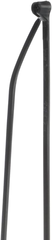 Thomas & Betts TY25MX 7" Black Cable Ties, 50 lb Tensile Strength, Stainless Steel Barb and Infinite Locking Positions, Weather and UV Resistant Nylon for Indoor and Outdoor Use 100 Pack