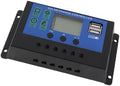 Solar Controller 50A PWM 12V 24V Auto with LCD Display Industrial Controller Advanced 3-Stage Charging and Multiple Protections for Safe Efficient Solar Power Management