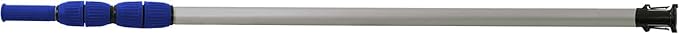 Aqua Select 8-16 Foot Telescoping Pool Vacuum Pole | Heavy Duty Aluminum Pole for Leaf Skimmers, Pool Brushes and Vacuum Heads | Expandable Swimming Pool Pole | Blue