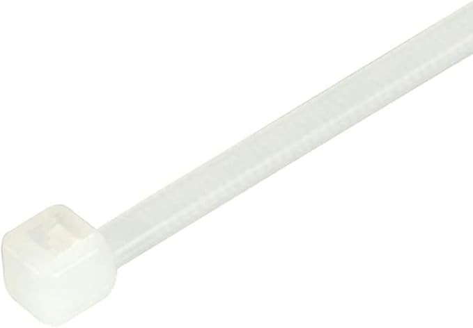GTSE 12 Inch White/Clear Zip Ties, 100 Pack, 40lb Strength, UV Resistant Long Nylon Cable Ties, Self-Locking 12" Tie Wraps