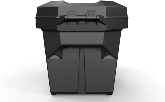 attwood 9070-7 PowerGuard Pro – Marine Grade Weather Resistant Battery Box Designed for Marine, RV, Camping, Solar and More – Group 24/27 Series Batteries, Black
