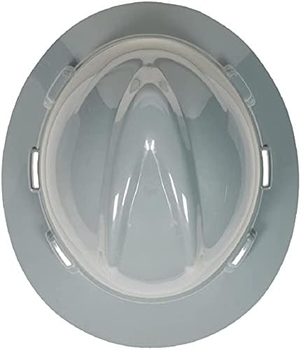 MSA V-Gard Full-Brim Hard Hat with Suspension - Polyethylene Shell, Superior Impact Protection and Self Adjusting Crown Straps - Standard Size Hard Hat