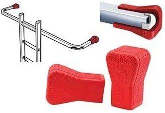 No Bull Bullhorn Extension Ladder Stabilizers and Bumpers Combo, Heavy Duty, Rubber, All-Weather and Sun Resistant, Red