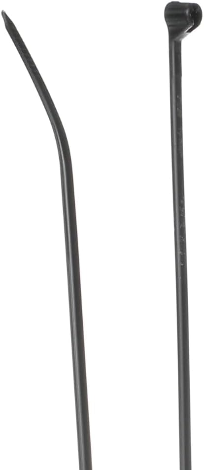 Thomas & Betts TY27MX 13" Black Cable Ties, 120 lb Tensile Strength, Stainless Steel Barb and Infinite Locking Positions, Weather and UV Resistant Nylon for Indoor and Outdoor Use, 500 Pack