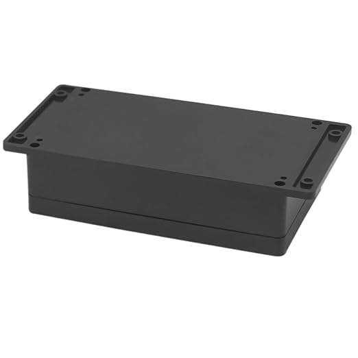 Zulkit Junction Box ABS Plastic Dustproof Waterproof IP65 Universal Electrical Boxes Project Enclosure with Fixed Ear Black 7.87 x 4.72 x 2.2 Inch (200 x 120 x 56 mm)(Pack of 2)