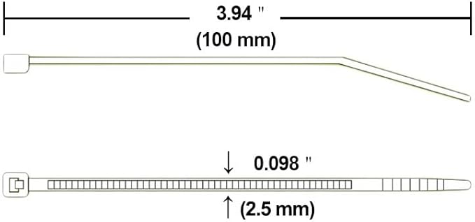 4" Tefzel Cable Tie,ETFE Zip tie,Blue High Temp Zip Ties,Chemical Resistan for Demanding Industrial Applications (Pack of 100)