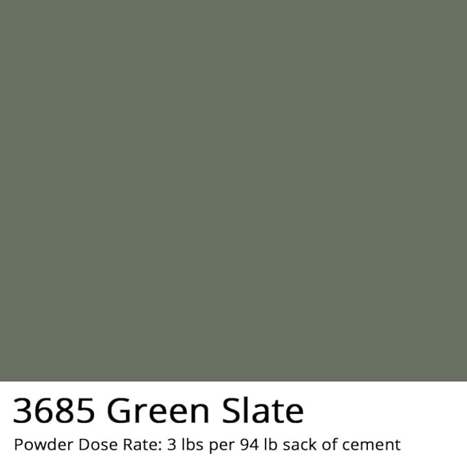 Slate Green Iron Oxide Powder Concrete 25 lb Bag - High-Coverage Concrete Dye Powder for Vibrant Color - Perfectly Suited for Concrete Color Pigment & Dye Applications - Easy Mix, Long-Lasting Concrete Color