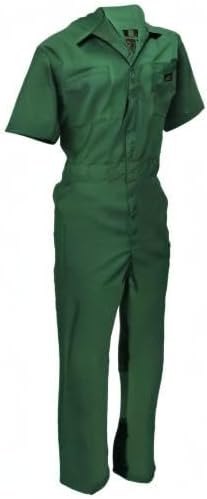 Natural Uniforms Mens Short Sleeve Zip Up Coverall, Stain and Wrinkle Resistant (Hunter Green, Medium Tall)