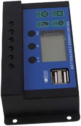 Solar Controller 50A PWM 12V 24V Auto with LCD Display Industrial Controller Advanced 3-Stage Charging and Multiple Protections for Safe Efficient Solar Power Management