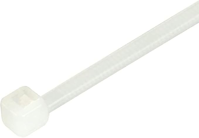GTSE 11 Inch White/Clear Zip Ties, 100 Pack, 40lb Strength, UV Resistant Long Nylon Cable Ties, Self-Locking 11" Tie Wraps