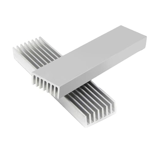 Silver Tone Aluminum Heatsink Cooler Radiator Cooling 100mm x 25mm x10mm Heat Sink Module Cooler(Pack of 4)