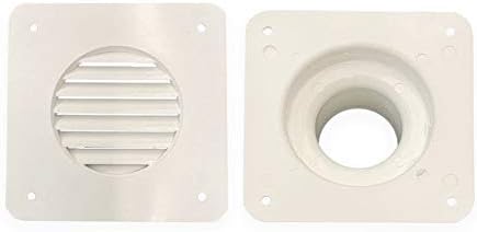 A.A Battery Box Vent System - White - Louver Cover and Cone Plate - RV's, Campers, Trailers, Motorhome Repair (Complete Vent System, White)