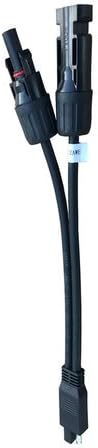 Renogy SAE Adaptor 12 AWG Solar Panel Type Connector, 12AWG, Black