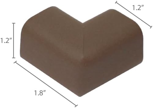 KidKusion Corner Cushion | Made in USA | Brown | 8 Pack | Furniture and Corner Protector