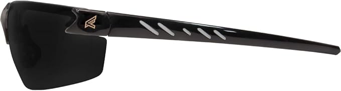 Edge Eyewear DZ116-G2 Zorge G2 Wrap-Around Safety Glasses, Anti-Scratch, Non-Slip, UV 400, Military Grade, ANSI/ISEA & MCEPS Compliant, 5.04" Wide, Black Frame / Smoke Lens, One Size