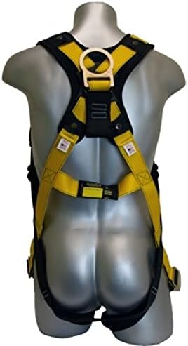 Guardian 37100 Series 3 Harness, Fall Protection Harness, X-Small/Small, Yellow/Black