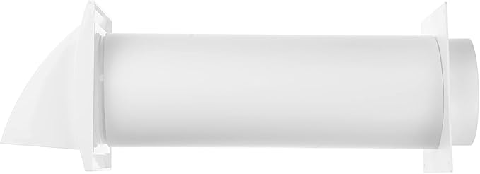 Vent Systems 4'' Inch Plastic Adjustable Through Wall Ventilation Kit - Dryer Vent Kit - Ventilation Tube With Exhaust Hood Vent Cover And Duct Connector - Built In Gravity Damper in Exhaust Hood