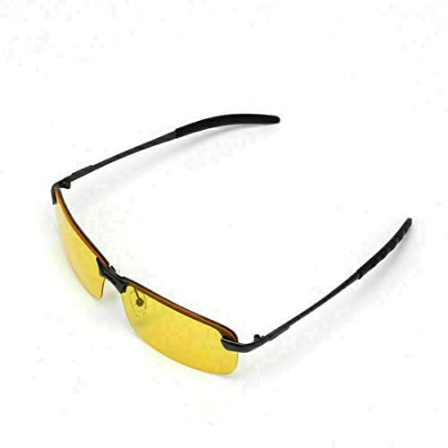 RR Driving Glasses for Men Women - Safety Day Night Polarized Motorcycle Clear Vision Glasses for Cycling - Risk Reducing Anti-Glare UV400 Protection (Night Vision Lens)