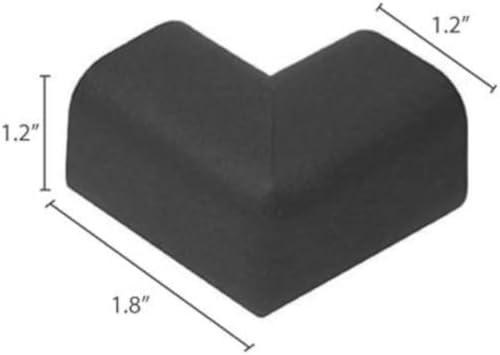Kidkusion Corner Cushions, Black - 8 Pack | Foam Safety; Table Protector; Furniture Safety; Edge Guard