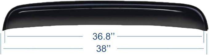 Original 38inch Universal Fit Rain Snow Guard Sun Roof Wind Deflector,1pc Tape-On Dark Smoke Tint Auto Moonroof Window Visor RN98