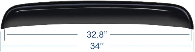 Original 34inch Universal Fit Rain Snow Guard Sun Roof Wind Deflector, 1pc Tape-On Dark Smoke Tint Auto Moonroof Window Visor RN88