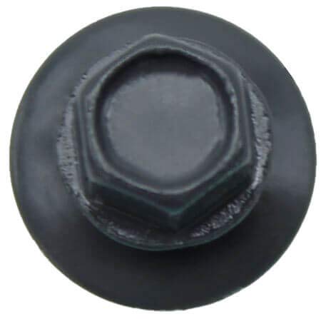 Metal ROOFING SCREWS: (250) 10 x 1-1/2" Fab Charcoal Hex Head Sheet Metal Roof Screw. Self starting metal to wood siding screws. EPDM washer. Colored head