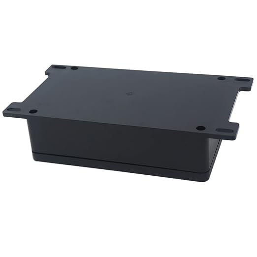 Zulkit Junction Box ABS Plastic Dustproof Waterproof IP65 Universal Electrical Boxes Project Enclosure with Fixed Ear Black 5.91 x 3.94 x 1.73 Inch (150 x 100 x 44 mm)(Pack of 2)