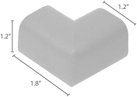 KidKusion Corner Cushion | Made in USA | Taupe | 8 Pack | Furniture and Corner Protector