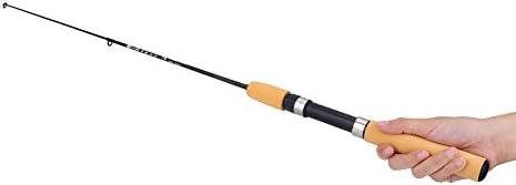 Telescopic Fishing Rod, 12 Inch Portable Carbon Fiber Ice Fishing Rod with Anti-Slip Handle, Retractable Pole for Jigging