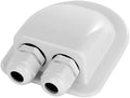 Restmo IP68 Waterproof Solar Cable Entry Gland, Weather Resistant Dual Cable Entry Housing for Solar Panels of RV, Caravan, Marine, Boat, Cabin, White