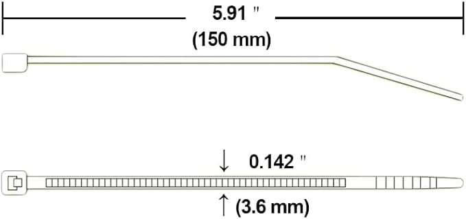 Tefzel Cable Tie,6" ETFE Zip Ties,High Temp Zip Tis Blue,Chemical Resistan for Demanding Industrial Applications (Pack of 100)
