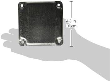 Hubbell RACO 804C 4 in. Square Exposed Work Cover, Blank, No Holes (Pack of 2)