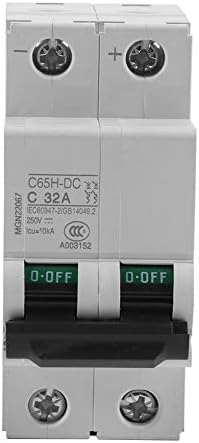 DC Miniature Circuit Breaker, 250V DC 2P Low Voltage Air Circuit Breaker Solar Energy Switch (32A)