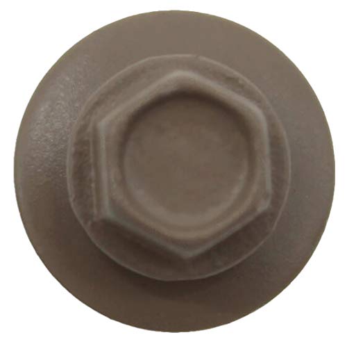 Metal ROOFING SCREWS: (250) 10 x 1-1/2" Buckskin Hex Head Sheet Metal Roof Screw. Self starting metal to wood siding screws. EPDM washer. Colored head