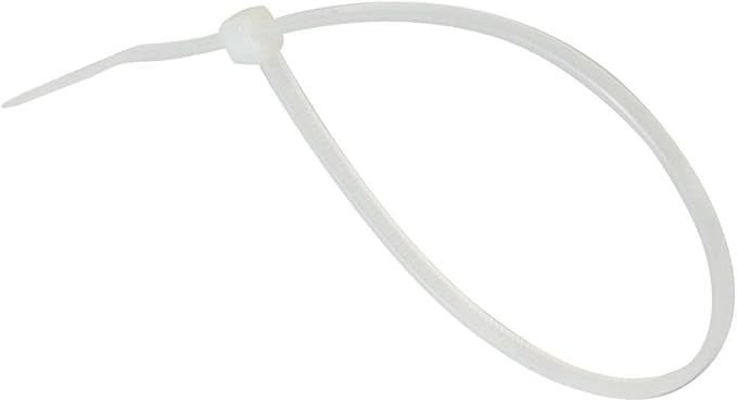 GTSE 14 Inch White/Clear Zip Ties, 100 Pack, 40lb Strength, UV Resistant Long Nylon Long Cable Ties, Self-Locking 14" Tie Wraps