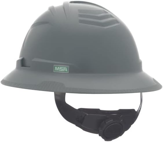 MSA V-Gard C1 Full Brim Hard Hat with ReflectIR Cooling Thermal Barrier and Fas-Trac III Suspension - Uses Highly Innovative Cooling Features to Help Alleviate Heat Stress