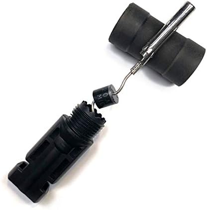 BAYM Solar Panel PV Cable Connector Built in 10A Diode in-Line Fuse Solar Wire Connector Solar PV System IP68 Waterproof Anti-backflow(5pcs)