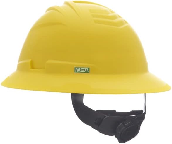 MSA V-Gard C1 Full Brim Hard Hat with ReflectIR Cooling Thermal Barrier and Fas-Trac III Suspension - Uses Highly Innovative Cooling Features to Help Alleviate Heat Stress