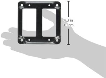 4 in. Square Cover, Universal Exposed Work, 2-Device, 6-in-1 Plates