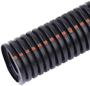Electriduct 1/4" UV Rated Non-Slit Flame Retardant Wire Loom Black Tubing Flexible Corrugated Conduit Cable Hose - 25 Feet