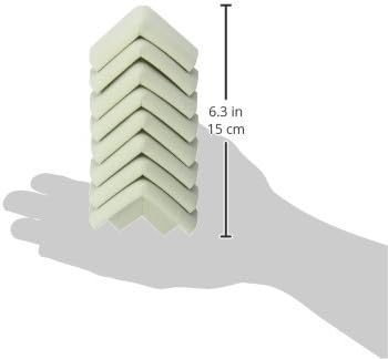 Kidkusion Corner Cushions, Off White - 8 Pack | Foam Safety; Table Protector; Furniture Safety; Edge Guard