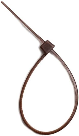 ZipTie.com 4-inch Dark Brown Multi-Purpose Cable Tie, 18-lb Tensile Strength, UL 21 Listed, 100-Pack